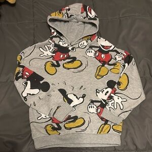 Gray Mickey Mouse Hoodie